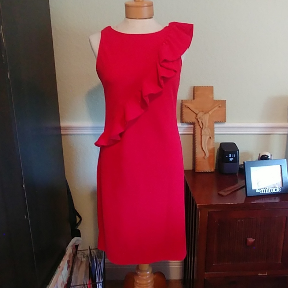 Beautiful ruffle Red dress
